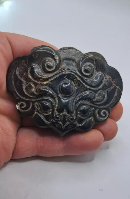 Chinese OLD Hongshan Stone / Jade Hand  Carved Amulet / pendant
