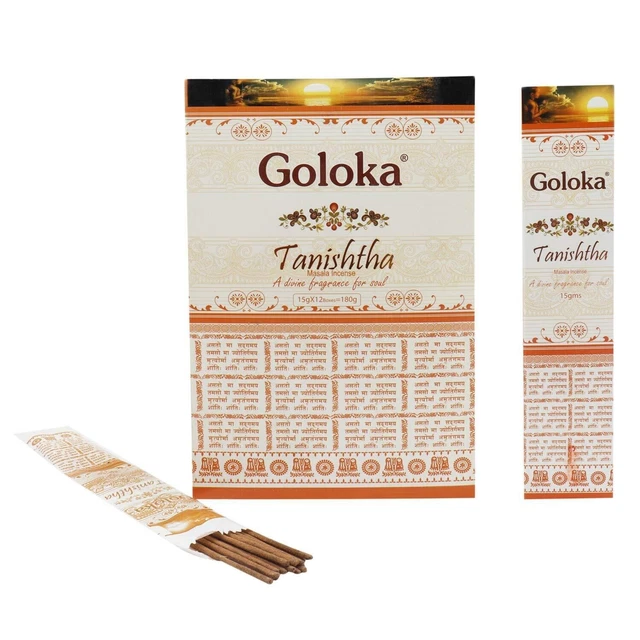 Goloka Tanishtha Fregrance Agarbatti Incense Sticks 12 Packs of 15g X 180g