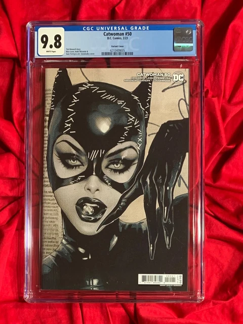 CGC 9.8~Catwoman #50~Sozomaika card stock variant~DC Comics Batman villain~9005