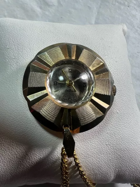 VINTAGE FOCAL DE Luxe Watch Swiss Manual Wind Leather Cuff Band Working 16.99 PicClick