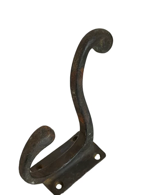 Antique Art Deco Hat Coat Hook Solid Cast Bronze Brass Vintage Original CH/2