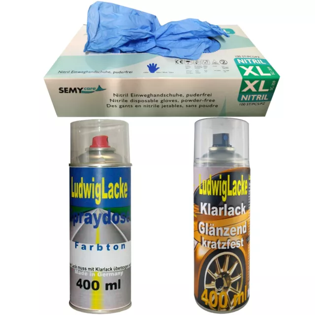 Autolackspray Hibiskusrot LZ3L für Audi & Klarlack a 400ml FreiHaus & Handschuhe