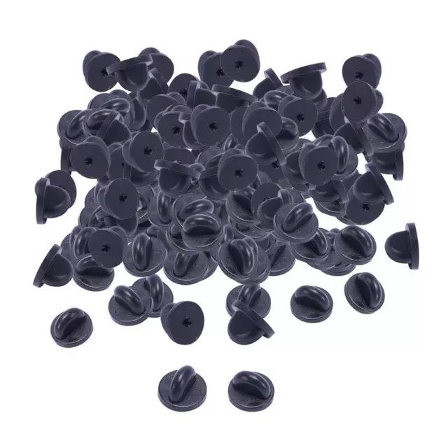 200 Pieces Safety Brooch Lock PVC Rubber Pins Back Button