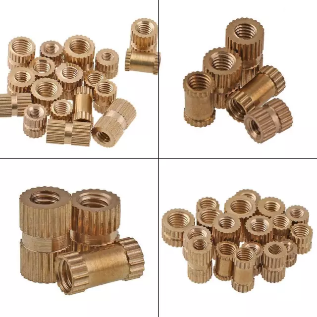 M2 M2.5 M3 M4 M6 Brass Cylinder Knurled Threaded Round Insert Embedded Nuts