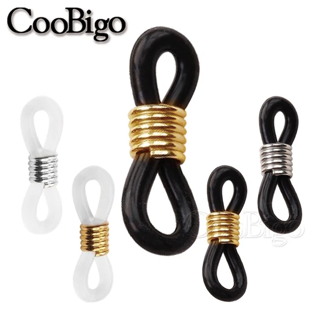 50pcs Adjustable Anti-Slip Eyeglass Chain Ends Retainer Rubber Glasses