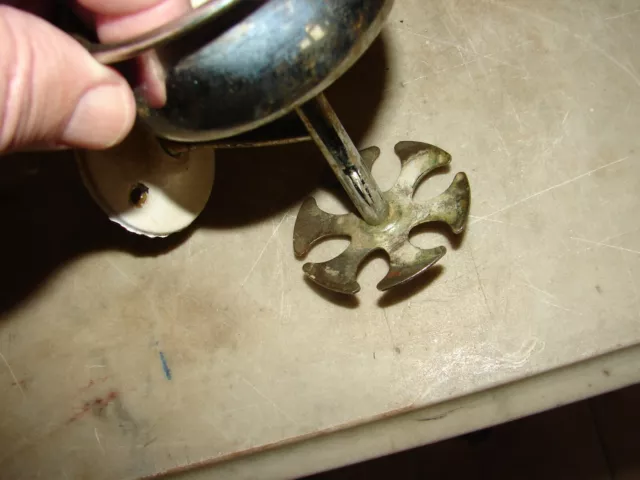 Antique Nickle over Brass Wall Mount Cup & 5 Slot Toothbrush Holder - As Found 1 6