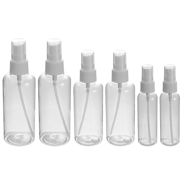 6 piezas Botellas de pulverización de niebla fina pulverización botellas de pulverización hidratantes