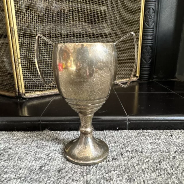 Antique C1930’s Silver Plated Trophy Cup  - NOT Engraved - -16cm High