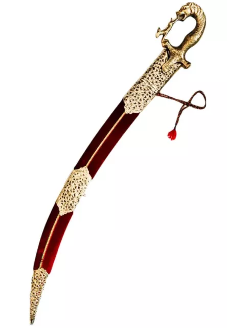 Ceremonial sword indian wedding sword 34 inch indian talwar with lion hilt