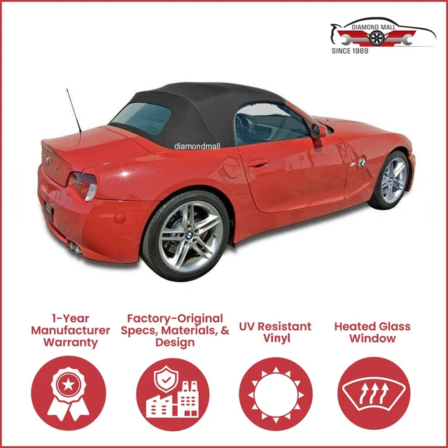 200308 BMW Z4 Convertible Soft Top w/DOT Approved Heated Glass Window