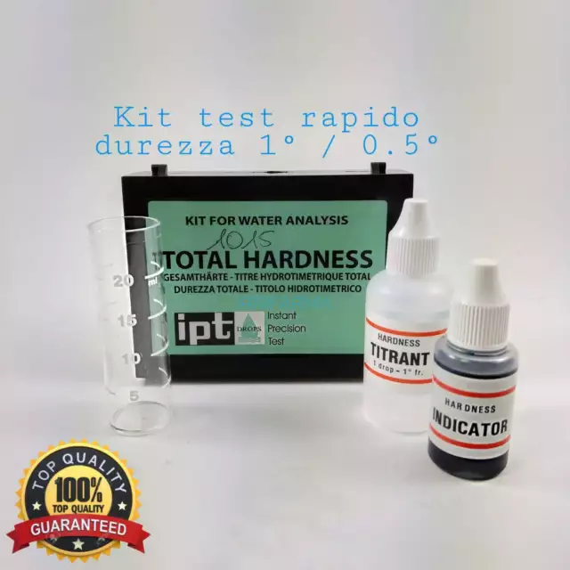 kit durezza acqua misuratore test rapido durezza gradi francesi 1° 0.5°