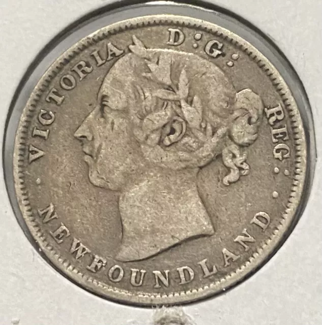 1896 Newfoundland 20 Cents Small 6