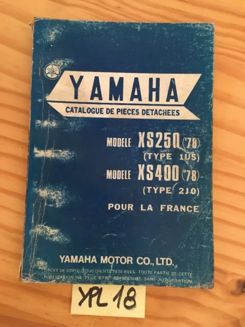 Yamaha XS250 1U5 XS400 2J0 1978 XS 250 400 Catalogue Spare Part Parts List