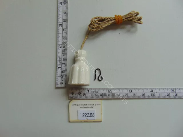 Strike Cord With Porcelain Hanger French Comtoise Morbier Clock Strike Cord With Porcelain Hanger French Comtoise Morbier Clock