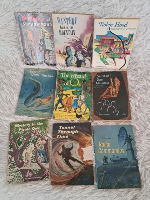 Lot of 9 Vintage SBS Scholastic Book Services Paperback Books 1960s and 1970's