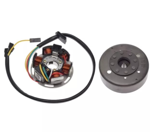 Lichtmaschine Stator 6 Spulen Polrad für APRILIA AF1 50 RX50 TUAREG 5 1989-1991