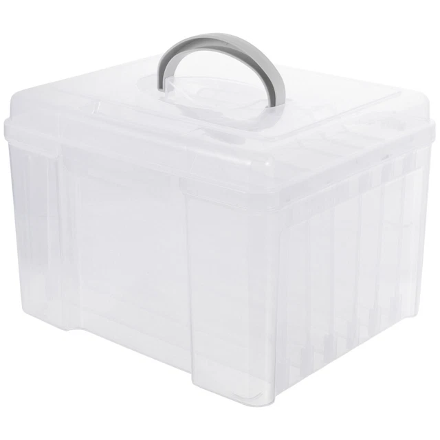 Scatola Trasparente Organizzatore Di Foto Scatola Organizer Plastica Regolabile