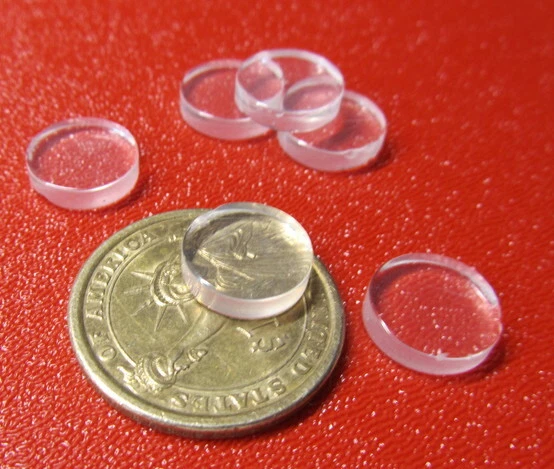 1/8" (.118") Thick x .500" (1/2") Diameter Acrylic Circle Disc Clear 50 Pcs