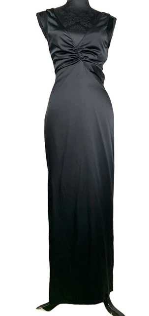 NWT Auteur sz S black 'Amelia' cutout midi maxi dress side slit semi formal glam