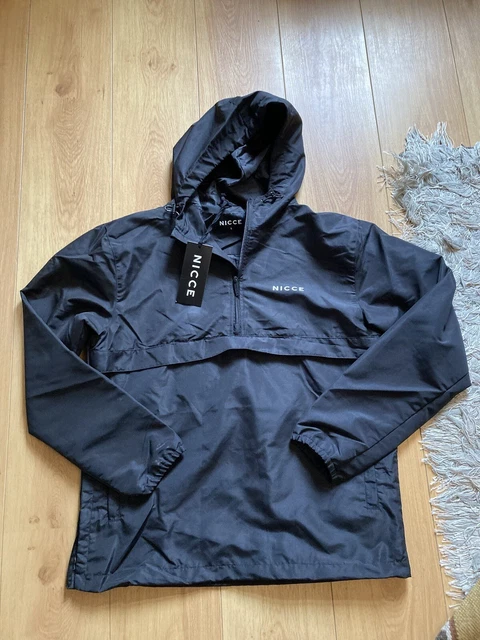 NICCE MENS LARGE Size Black Hooded Core O H Cagoule Lightweight Jacket New 19.99 PicClick UK