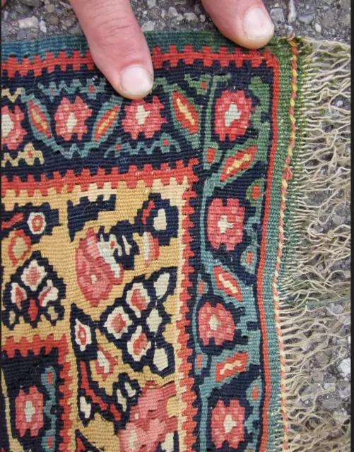 Antik Senneh Kelim Kilim. Extremely fine piece. CIRCA 1900