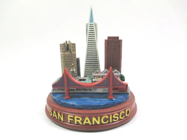 San Francisco Poli Modello USA Oro Gate Bridge Piramide Ferry Building Souvenir