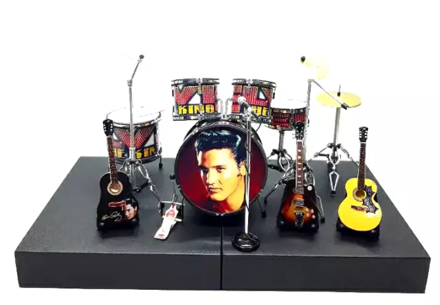 Elvis Presley Mini Instrument Accurate Reproduction of Guitars & Ludwig Drums