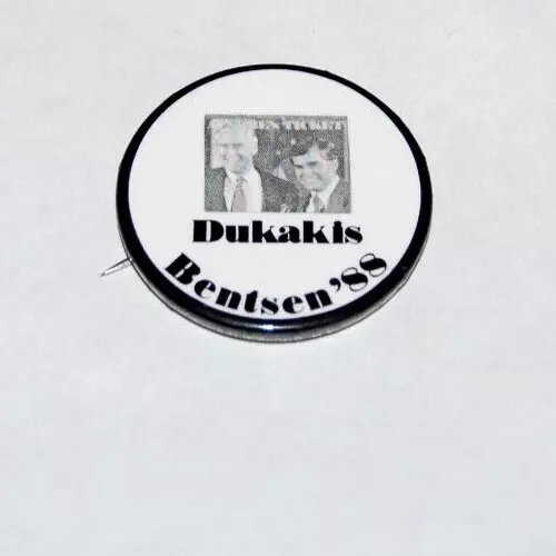 1988 MICHAEL DUKAKIS lloyd bentsen campaign pinback button political president