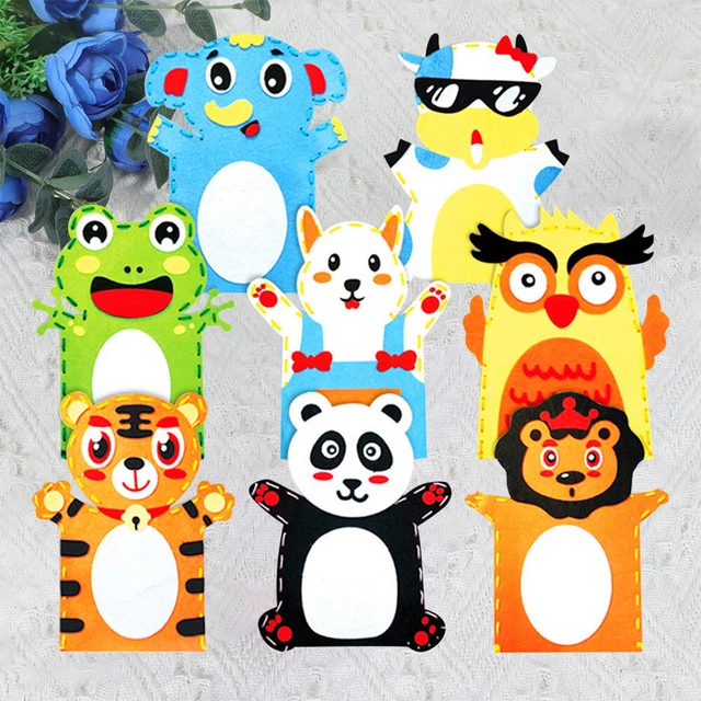 8 PIEZAS Creative DIY Hecho a mano Kit Adorable Dibujos Animados Tela