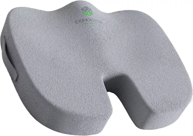 Orthopedic Memory Foam Seat Cushion Back Car Lumbar Tail Bone Coccyx Pain Relief