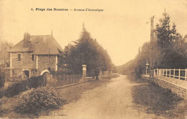 Cpa 22 Plage Des Rosaires Avenue D'armorique