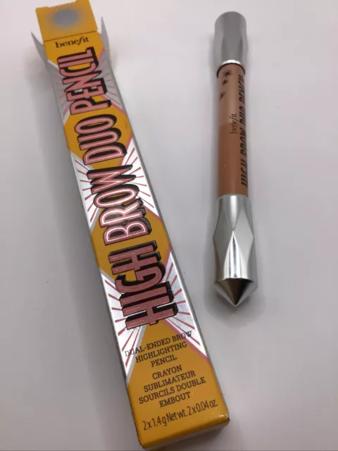 Nuevo lápiz Benefit High Brow Duo 2,8 g TAMAÑO COMPLETO miel brillo/almendras 2