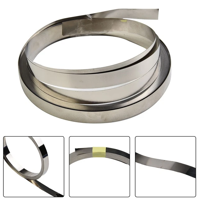 Bande De Nickel Pur 0.1×8mm 3 Rouleaux 30m – Ruban Soudure Point Batterie 18650 – Haute Conductivité & Résistance Corrosion