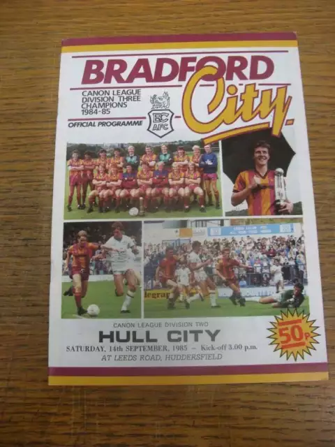 14/09/1985 At Huddersfield Town: Bradford City v Hull City
