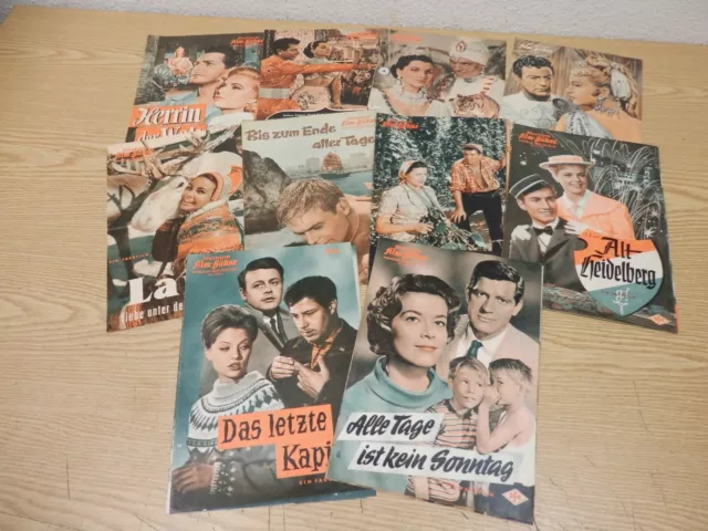 50er 60er Illustrierte Film Bühne Konvolut 10 Stück Filmhefte 50s 60s Vintage