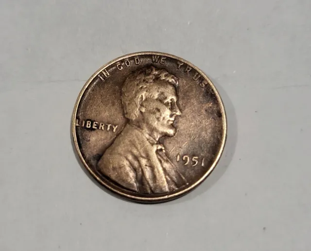 RARE 1951 Lincoln No Mint Mark Wheat Penny Rim Error on front and back