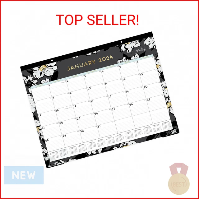 BLUE SKY 2024 Monthly Desk Pad Calendar, January December, 22" x 17