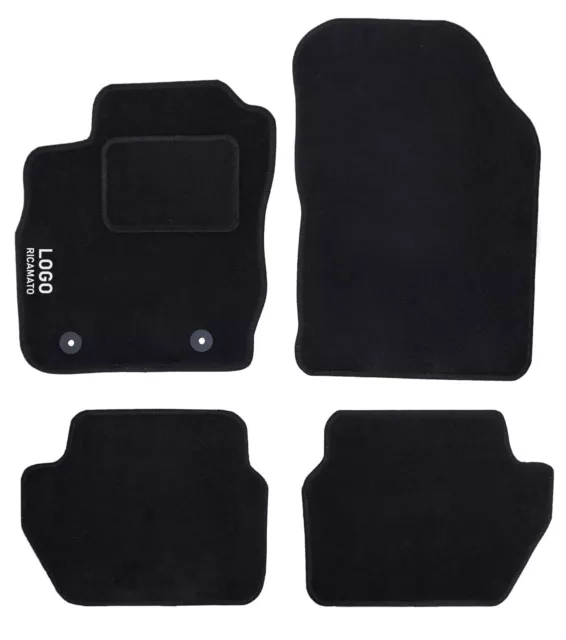 Tapis de Sol pour Voiture avec Logo Compatible Ecosport Moquette Avant Arrière