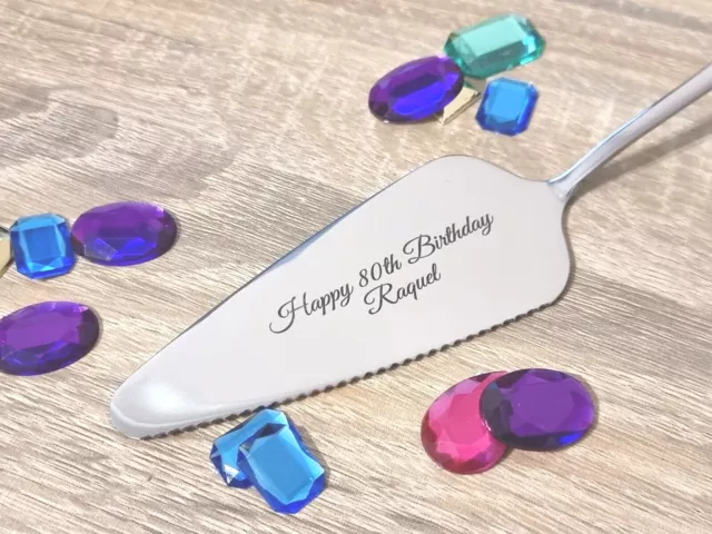 Juego de regalo personalizado de servidor de pasteles boda cumpleaños fiesta cualquier texto fecha grabado