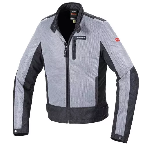 Jacke Motorrad Stoff Solar Net Schwarz Grau SPIDI Größe M