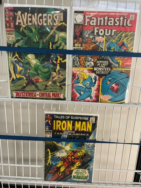 Marvel Silver Age Comic Lot Avengers 45 Fantastic Four 106 Tales of Suspense 99