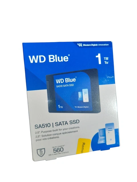 NEW WESTERN DIGITAL 1TB WD Blue SA510 SATA SSD 2.5”/7mm