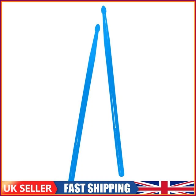 2 Pcs 4 Color Nylon Light Up Drum Sticks for Adults Kids Professional (Blue)