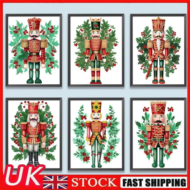 5D DIY Partial Special Shaped Drill Diamond Painting Xmas Nutcracker Kit Decor