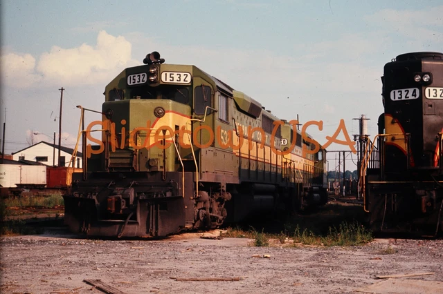 Vtg 1969 Train Slide 1532 Seaboard Coast Line Engine X3D180