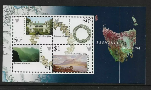 Mint 2004 Tasmania Bicentenary  Stamp Mini Sheet