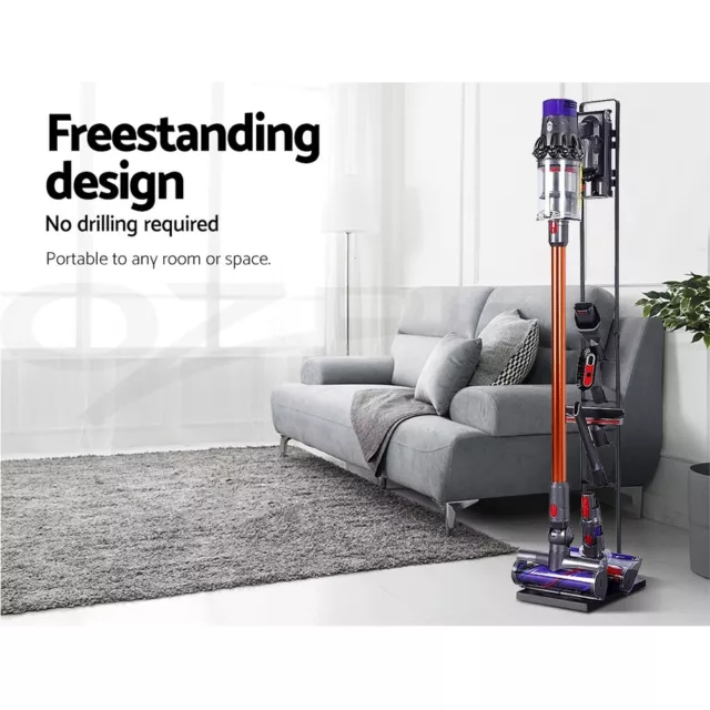 Artiss Freestanding Vacuum Cleaner Stand Cordless Rack for Dyson V6 7 8 10 11 BK 3