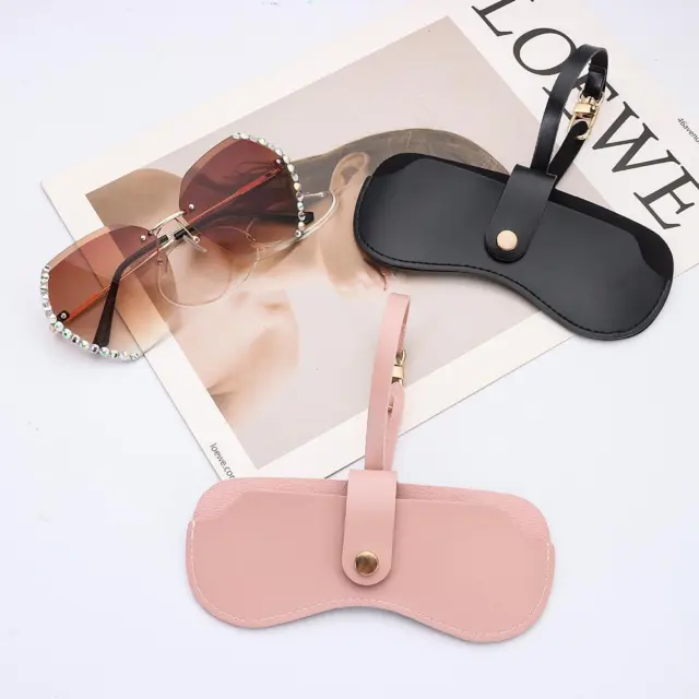 Hanging Wrist Sunglasses Case Glasses Bag PU Leather Glasses Storage Box
