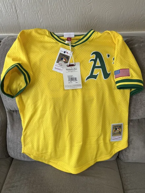 Jose Canseco Oakland Athletics 1990 Oakland Athletics Mesh Pullover Large NWT