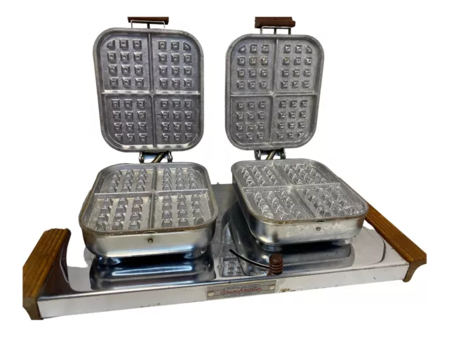 Brunchmaster Excel Waffle Maker Commercial Dual Vintage MCM No Cord Untested W50